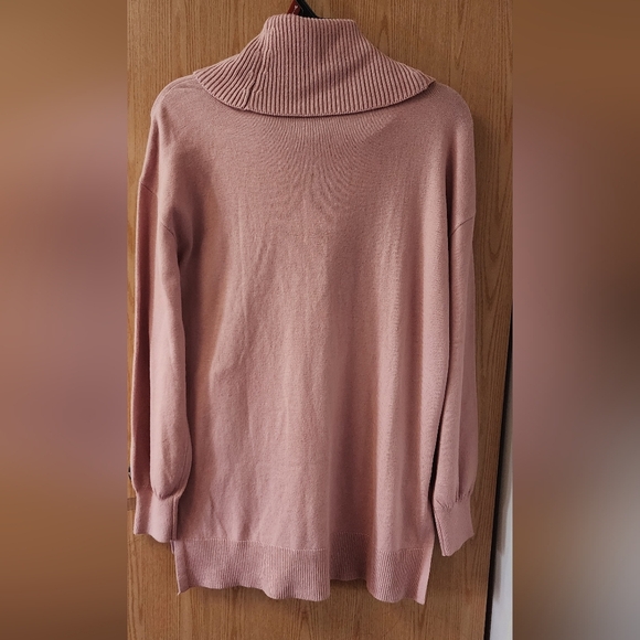 LOFT Pink Cowl Neck Sweater Soft Knit Relaxed Fit - Picture 7 of 7